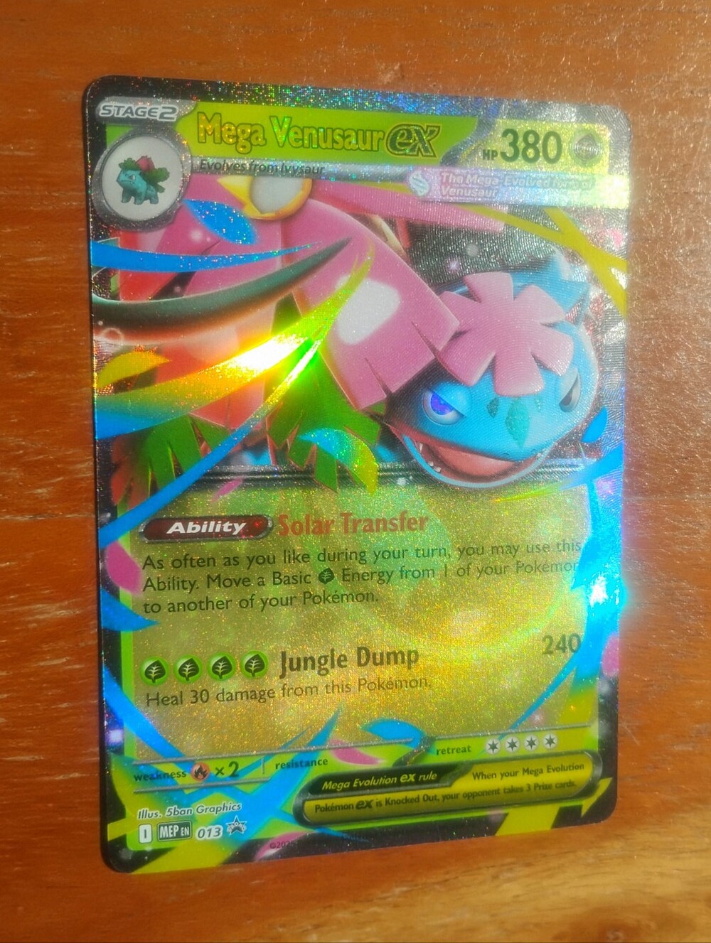 Mint 2025 Holo Mega Venusaur EX 013 Mega Evolutions Promo Pokemon Card